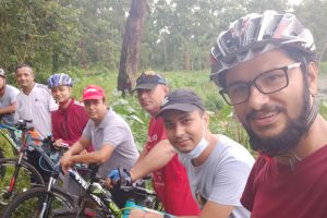 साईकल मार्फत पर्यटन प्रवर्धन गर्दै चितवनका पत्रकारहरु