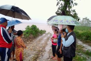 नवलपुरमा बाढी प्रभावित क्षेत्रको निरिक्षण