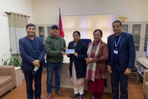 धुर्मुस सुन्तली फाउण्डेसनलाई भरतपुर महानगरले दियो चार करोड