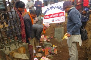 मेयर पौडेलद्धारा स्वास्थ्य चौकीको शिलान्यास