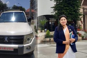 एमाले सचेतक शान्ता चौधरीद्धारा सुविधाकाे गाडी फिर्ता