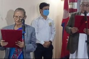 पहिलो महिला मुख्यमन्त्री शाक्यद्वारा शपथ, दुई मन्त्री नियुक्त