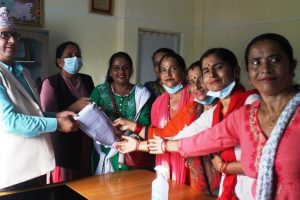 अनेमसंघ (क्रान्तिकारी) ले बुझायो गैँडाकाेट नगरप्रमुख र उपप्रमुखलाई ज्ञापनपत्र