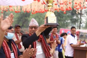 प्रथम उपकुलपति रनिङ शिल्ड फुटबल प्रतियोगिता रामपुरमा सुरु