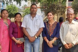 गैँडाकाेट वडा नं‌‍ १ काे वडाअध्यक्षका उमेदवार अधिकारीद्धारा उम्मेदवारी दर्ता
