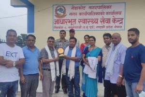 गैँडाकोट ९ मा भएको निशुल्क स्वास्थ्य शिविरमा ३६० जनाको स्वास्थ्य परिक्षण