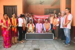 सनराईज बैकद्वारा मालिकादेवी मन्दिरलाई सहयोग हस्तान्तरण