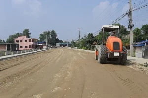 नवलपुरलाई पोखरासँग जोड्ने सडक निर्माण सुस्त,तेस्रो पटक म्याद थपियो