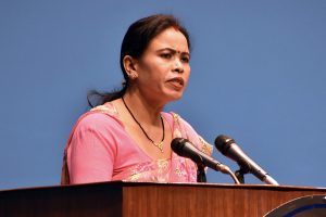 टिकट नपाउने बुझेपछि स्वतन्त्र उम्मेदवार बन्ने एमाले नेतृ गंगा थारुको घोषणा