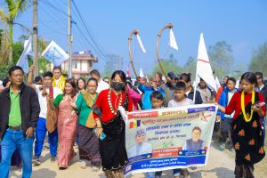 राष्ट्रवादी नेता भन्दै  बिक्रम पाण्डेलाई गुञ्जानगरमा बाजागाजासहित स्वागत (फोटो सहित )