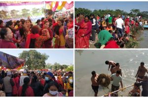 नारायणी किनारमा एकादशी मेला भर्ने र स्नान गर्नेहरुको बिहानै देखि घुईचो
