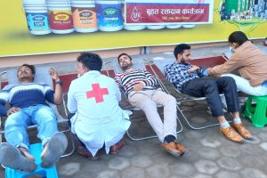 मनकामना ग्रुपको २८ औं वार्षिकोत्सवमा ५६ जनाले गरे रक्तदान