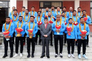 विश्वकप छनोटमा पुग्न सफल क्रिकेट टोलीलाई जनही ३ लाख दिने  प्रधानमन्त्रीको घोषणा