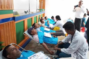 किसान बचतको आयोजनामा भएको रक्तदानमा २३८ जनाद्धारा रक्तदान