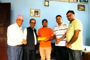 प्रेस चौतारी चितवनको निर्माणका लागि संस्थापक अध्यक्ष सुवेदीको आर्थिक सहयोग