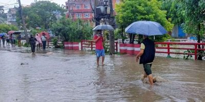 अविरल वर्षाका कारण काठमाडौँका विभिन्न क्षेत्र जलमग्न