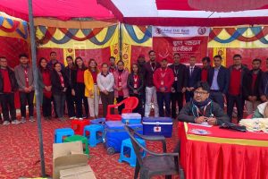 ग्लोबल आइएमई बैंकले नारायणगढमा गरेको रक्तदानमा ८५ युनिट रगत संकलन