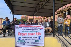 मेघौलीमा एमालेको स्वास्थ्य शिविर, ४५० जनाको स्वास्थ्य परीक्षण