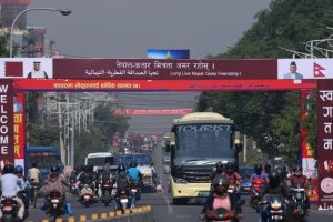 कतारी राजाको स्वागतमा सिँगारियो काठमाडौं