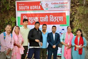 गोद्धक मेलाका भक्तजनहरुलाई निःशुल्क पानी वितरण