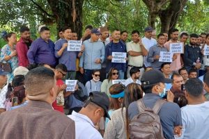 पोखरामा रास्वपा कार्यकर्ताहरुको विरोध प्रदर्शन