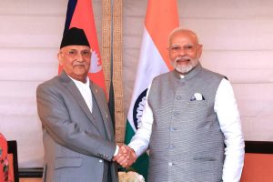 प्रधानमन्त्री ‌ओली र भारतीय प्रधानमन्त्री मोदीबीच न्युयोर्कमा भेटवार्ता