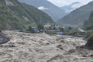 रसुवाको भोटेकोशी नदीमा भीषण भेलबाढी 