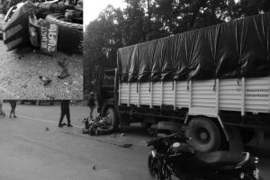 मध्यबिन्दुमा ट्रक र मोटरसाइकल ठोक्किँदा एक जनाको मृत्यु