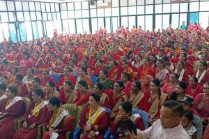 गैंडाकोटमा तीज गीत प्रतियोगिता सम्पन्न, शिलान्यास टोल महिला समूह प्रथम