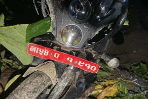 चितवनको कालिकामा मोटरसाइकल दुर्घटना चारजना घाइते
