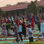 जीवनशैली सुधार अभियानसहित रजहर चिकित्सालयमा योग शिविर