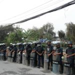 थापाथलीको सुकुम्बासी क्षेत्रमा बाक्लो संख्यामा प्रहरी परिचालन