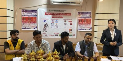 गैँडाकोटमा राष्ट्रिय साइकिलिङ प्रतियोगिता हुँदै, जलवायु चेतनामा जोड