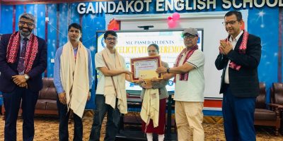 दुई पटक ‘आइएसए अवार्ड’ जितेको गैँडाकोट इङ्गलिस स्कुल यो वर्ष पनि नवलपुरकै प्रथम