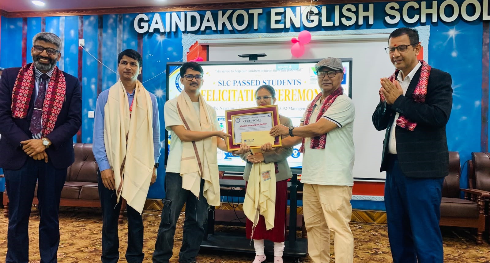 दुई पटक ‘आइएसए अवार्ड’ जितेको गैँडाकोट इङ्गलिस स्कुल यो वर्ष पनि नवलपुरकै प्रथम