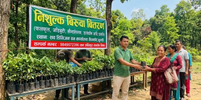 गैंडाकोट सब डिभिजन वन कार्यालयद्वारा ६ हजार बिरुवा नि:शुल्क वितरण