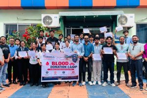 रसुवाका बाढीपीडितको सहयोगार्थ फोर्ब्स कलेजमा रक्तदान सम्पन्न